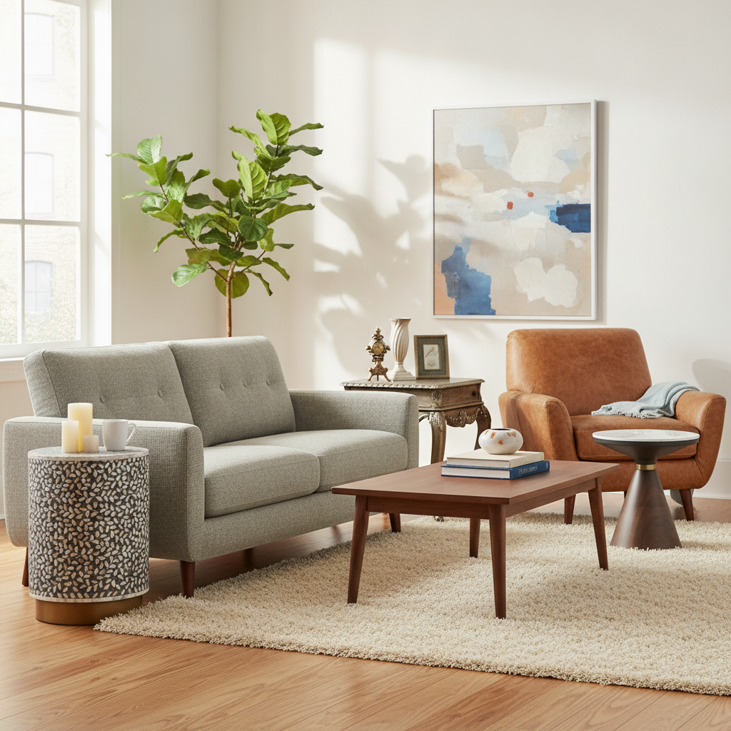 Mid Century Living Room, Piece by Piece