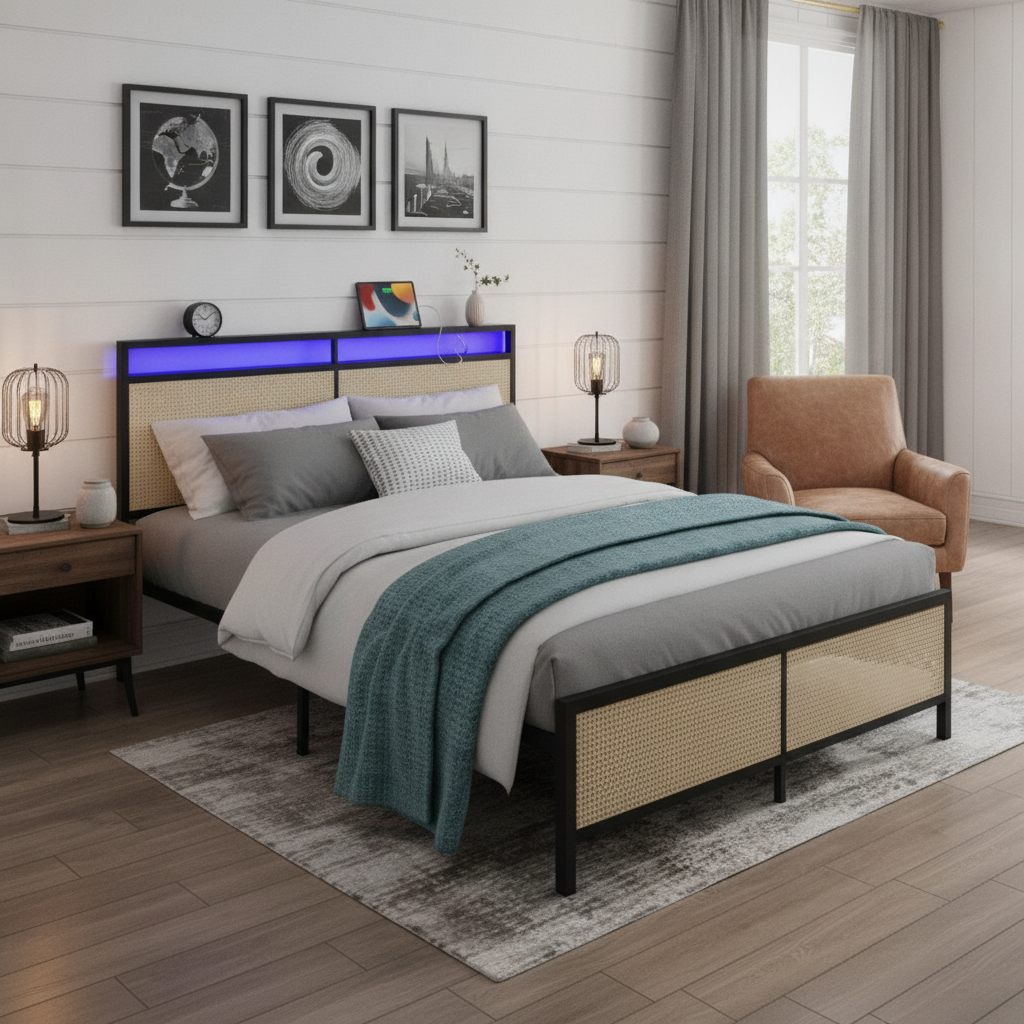 AI-generated scene for Industrial Bedroom