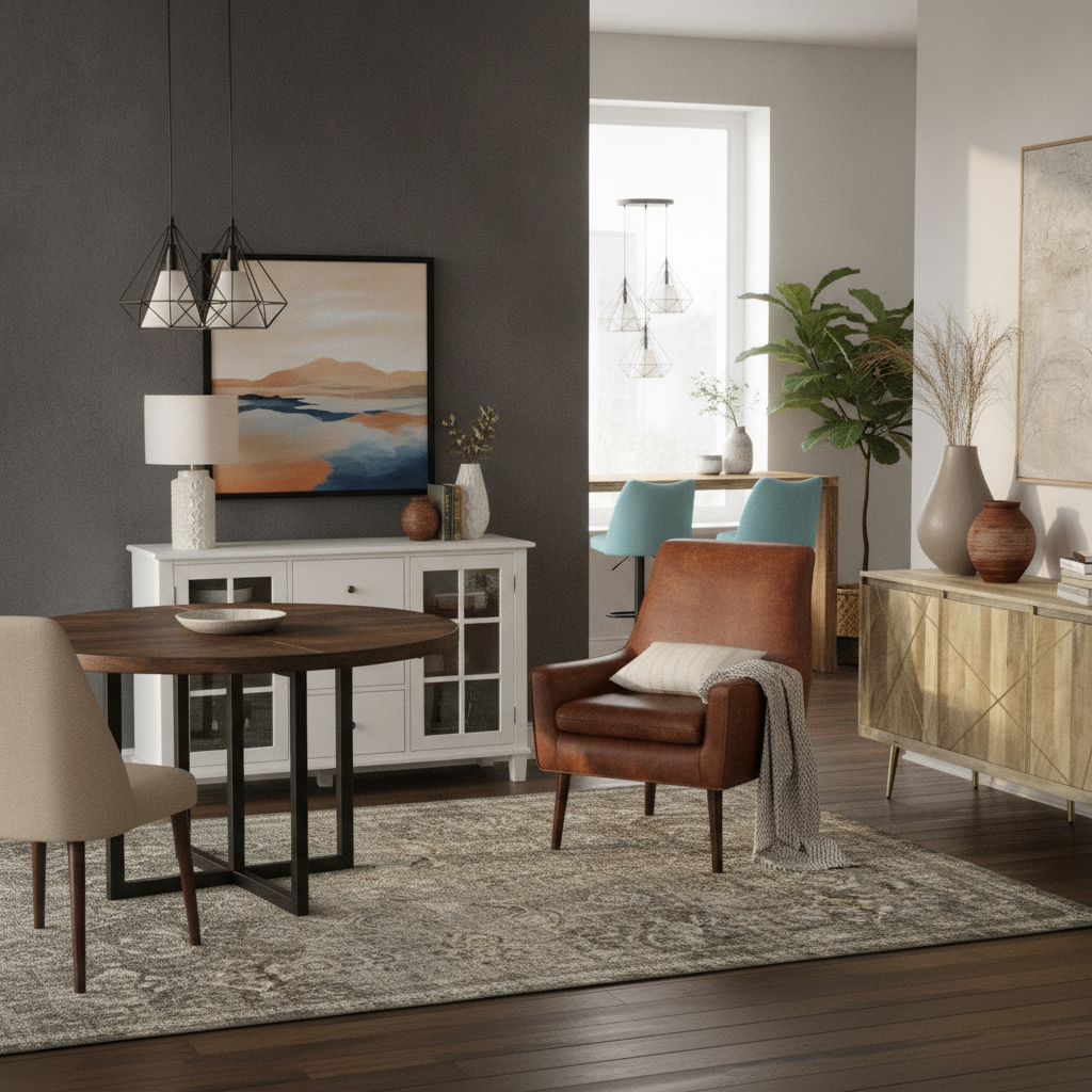 AI-generated scene for Industrial Dining