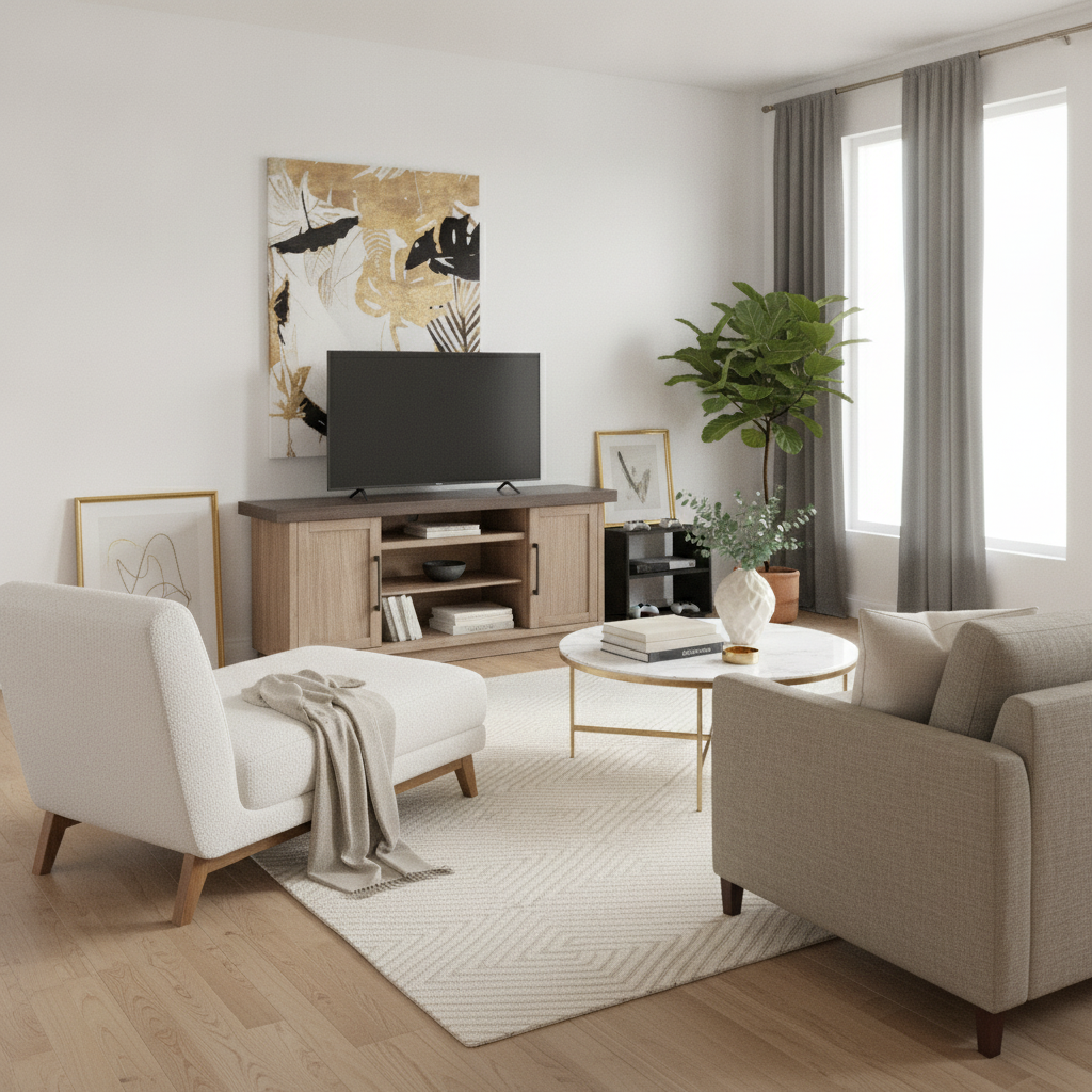 Modern Living Room, Piece by Piece