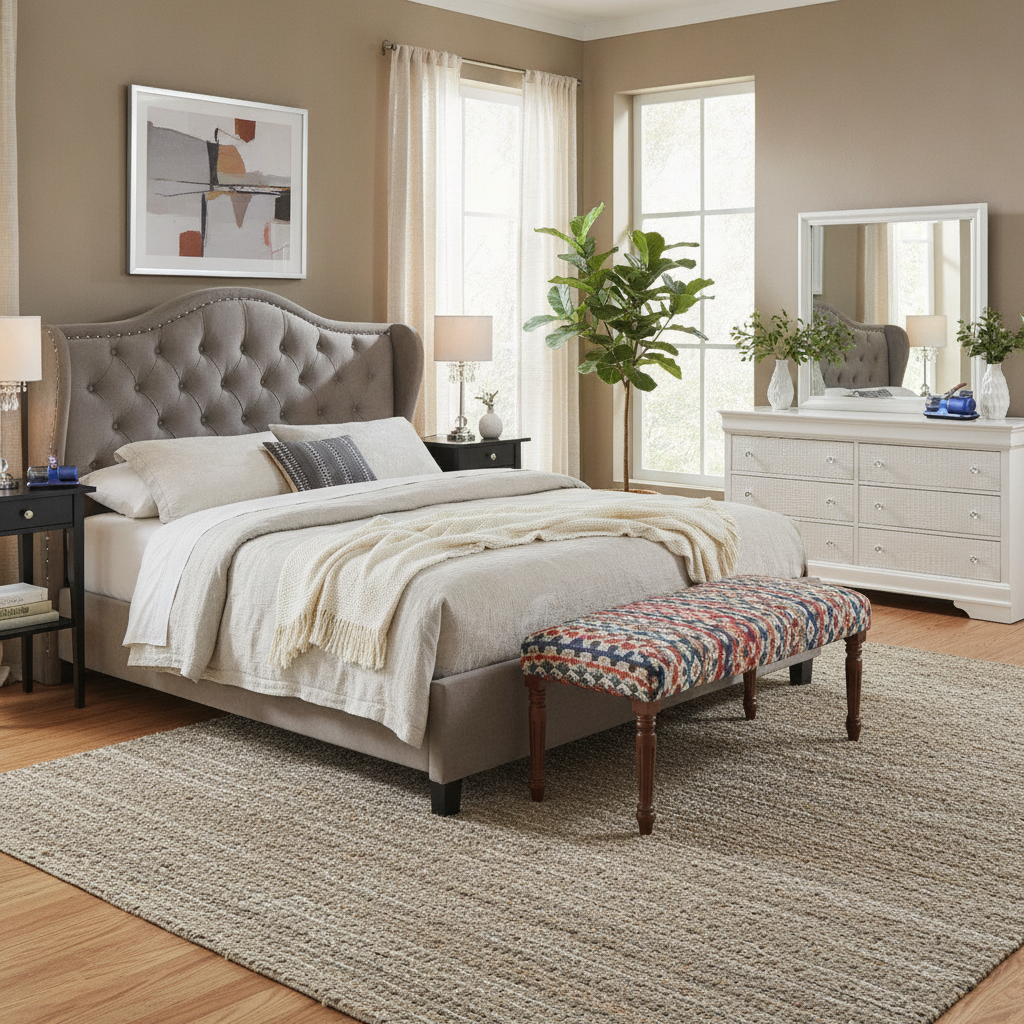 AI-generated scene for Boho Bedroom
