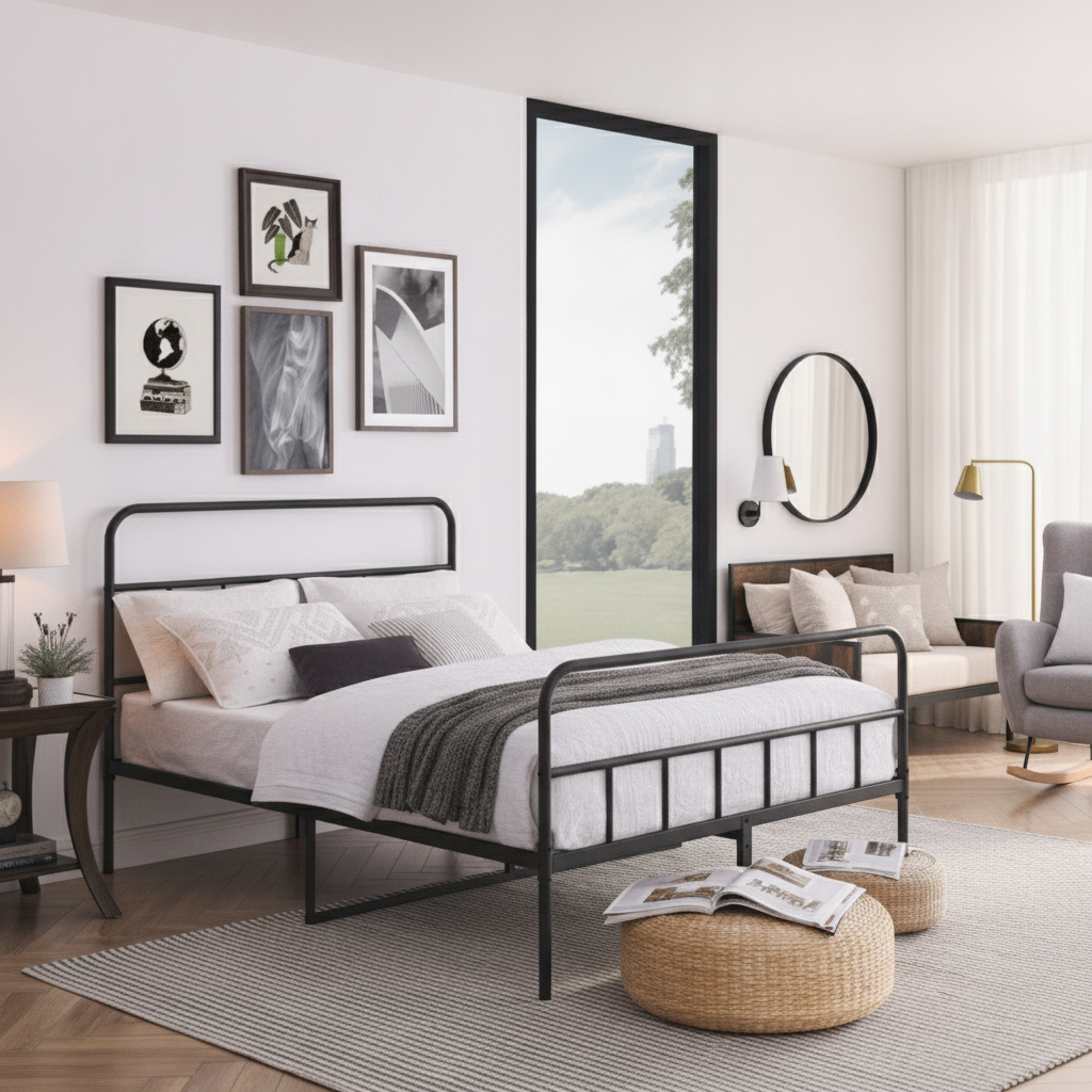 AI-generated scene for Industrial Bedroom