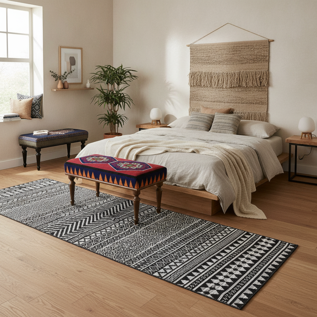 AI-generated scene for Boho Bedroom