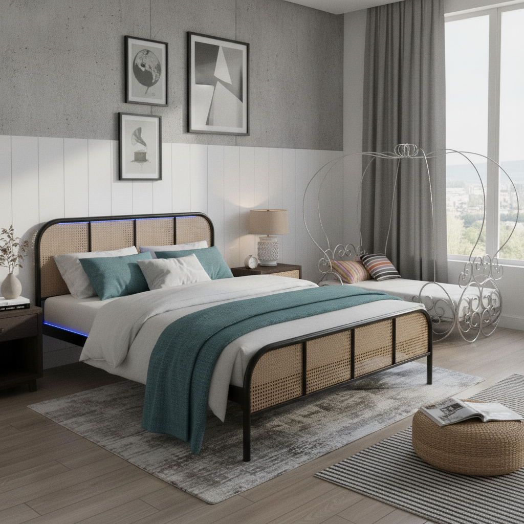 AI-generated scene for Industrial Bedroom