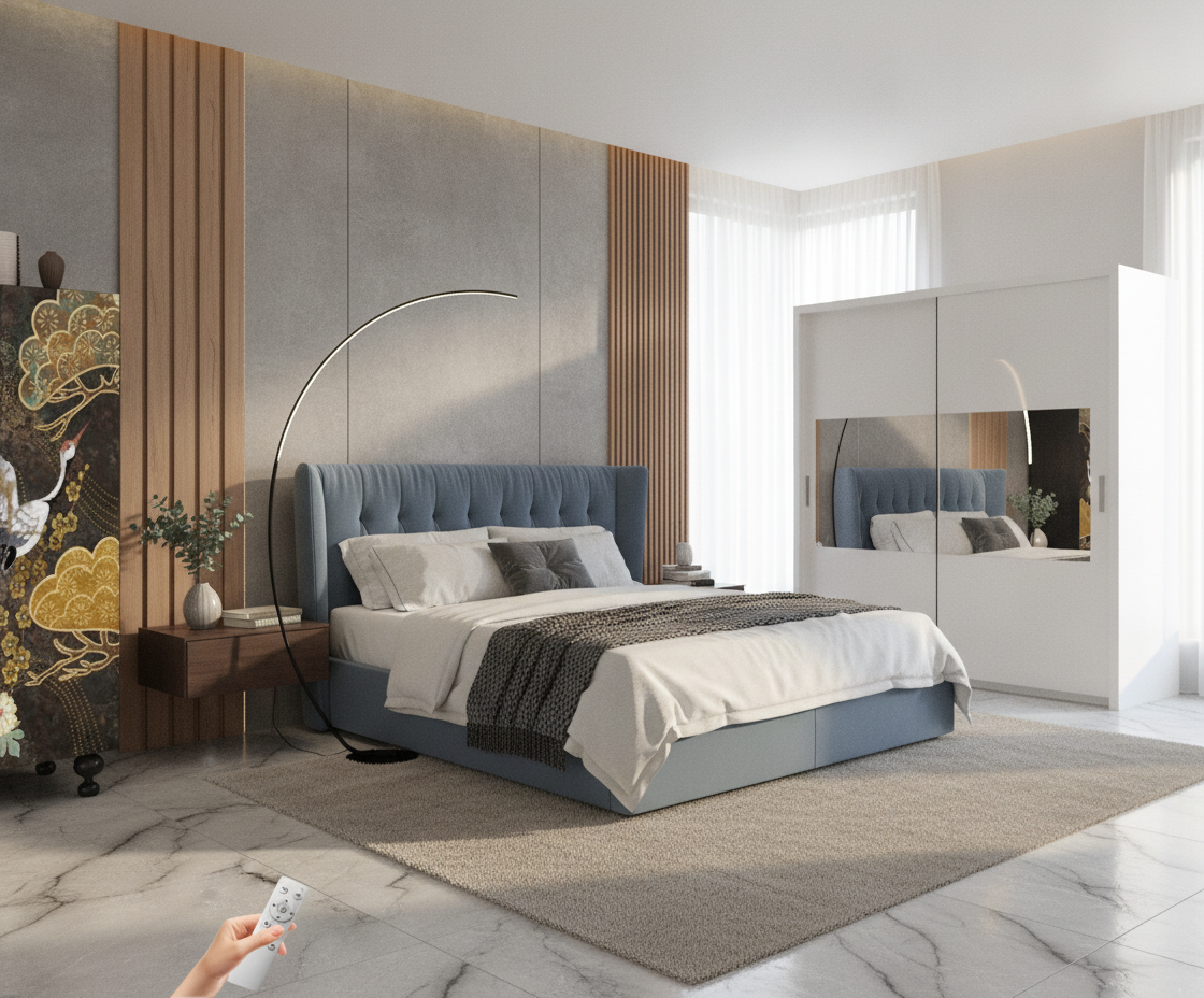 AI-generated scene for Modern Bedroom