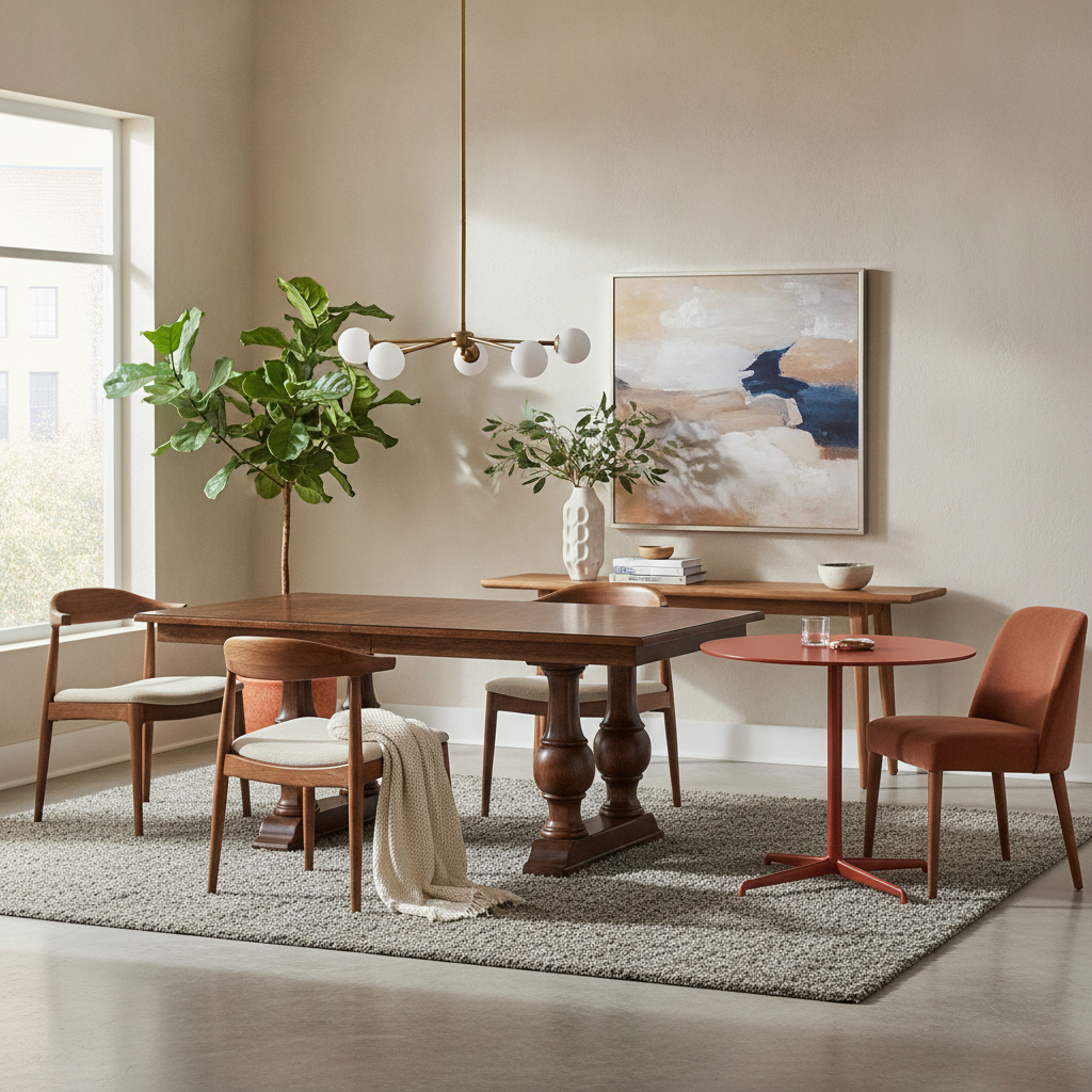 AI-generated scene for Mid Century Dining
