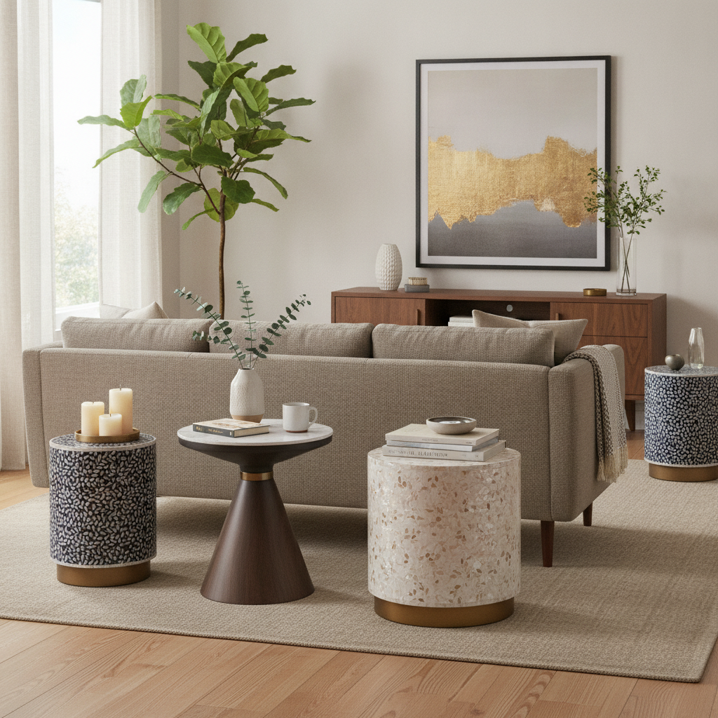 AI-generated scene for Mid Century Living Room