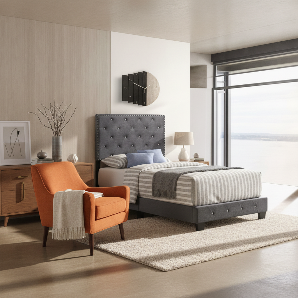 AI-generated scene for Mid Century Bedroom