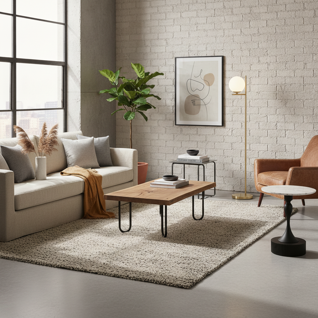 AI-generated scene for Industrial Living Room