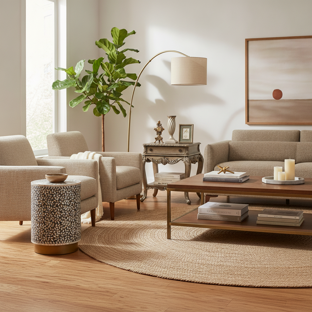AI-generated scene for Mid Century Living Room