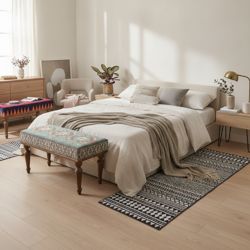 AI-generated scene for Boho Bedroom
